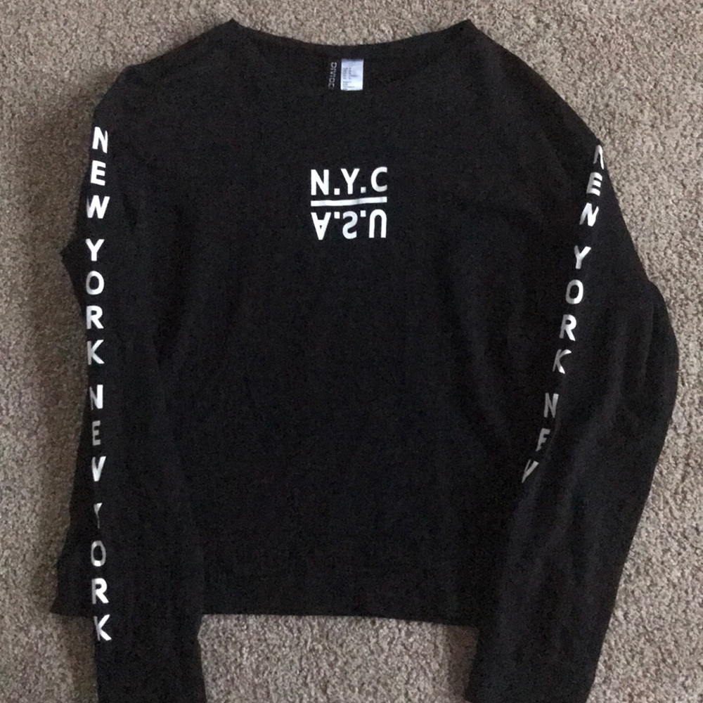 Cropped New York City H&M sweatshirt material